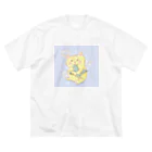 トラとハチワレのぬいぐるみとトラ ビッグシルエットTシャツ