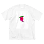 RikiのStrawberry heart ビッグシルエットTシャツ