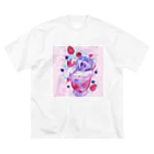  藤ねこりえ/ 𝙁𝙐𝙅𝙄𝙣𝙚𝙘𝙤𝙧𝙞𝙚のNEO雅SODA ビッグシルエットTシャツ