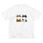 影夜ネム🍼💤のねこねこ(ｼｶｸ) ビッグシルエットTシャツ