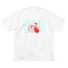 埋葬のヨメちゃんと巨大フルーツ ビッグシルエットTシャツ