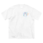 nari3Mk2の夏休みのスノーマン ビッグシルエットTシャツ