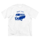 ブルーカメラのシンプルTシャツ屋のワーゲンバスでサーフィンへGo ビッグシルエットTシャツ