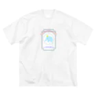 satoharuの小さな象の王子様　枠あり ビッグシルエットTシャツ