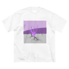 Niebuhrのdead vlei purple ビッグシルエットTシャツ