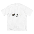 しょっぱいクッキーの３匹のねこちゃん ビッグシルエットTシャツ