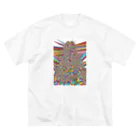 Math_Art（数学アート）のVoronoi-MonaLiza ビッグシルエットTシャツ