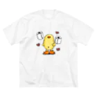 ぴょろりんちょ🐤のトイレットペーパー大好きぴよのTシャツ ビッグシルエットTシャツ