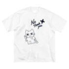 ふわもこん。の君とおそろ(クロネコ) ビッグシルエットTシャツ