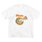 mocha_jasmine_shopの美味しいピザが食べたいな ビッグシルエットTシャツ