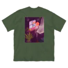 aosansyoの接続するアカクラゲ Just open the window(s) ビッグシルエットTシャツ