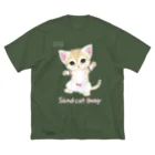 ねこぱんつのスナネコベビー ビッグシルエットTシャツ