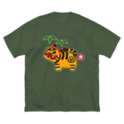 a-bow's workshop(あーぼぅズ ワークショップ)の張り子の虎 ビッグシルエットTシャツ