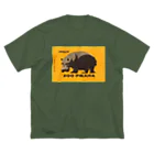 YS VINTAGE WORKSのチェコ　プラハ動物園　ヒッポ（カバ） ビッグシルエットTシャツ