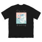 MORIの【ロゴ白色】chillout drawing ビッグシルエットTシャツ