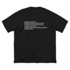 灰＆狼の寿限無　白文字 Big T-Shirt