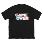 七菜商店のゲームオーバー赤×青 ビッグシルエットTシャツ