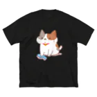 AmuAmu shopのお魚つかまえたねこ ビッグシルエットTシャツ