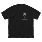 loco_kamuraの｢ナニカ｣Tシャツ　黒系ver. ビッグシルエットTシャツ