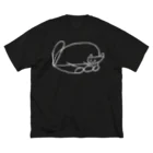 killdiscoのまるくなるねこ ビッグシルエットTシャツ