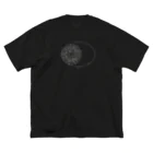 cosmicatiromの太陽系の衛星 白 ビッグシルエットTシャツ