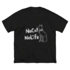 ネコやのバステト　NoCat NoLife文字入り Big T-Shirt