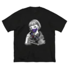 和温堂の迷彩マスク  パープル　文字白 Big T-Shirt