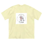 ぺごぱ猫のグッズのぺごぱネコ ビッグシルエットTシャツ