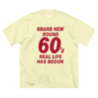 キッズモード某のROUND60 / 還暦＆アラ還を軽やかにすごすロゴ ビッグシルエットTシャツ