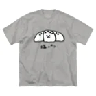 🍑の塩パンくん(モノトーン) ビッグシルエットTシャツ