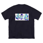 天宮エリカのblue pansy Big T-Shirt