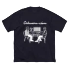 TBSラジオ「真空ジェシカのラジオ父ちゃん」グッズのお茶の間―ちゃんTシャツ（ネイビー） 루즈핏 티셔츠