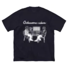 TBSラジオ「真空ジェシカのラジオ父ちゃん」グッズのお茶の間―ちゃんTシャツ（ネイビー） ビッグシルエットTシャツ