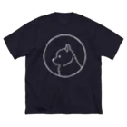 aya1のポメラニアン〈白線･円〉 ビッグシルエットTシャツ