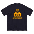 キッズモード某のレトロカーレーサー(イエロー) ビッグシルエットTシャツ