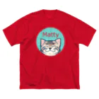 ＡＫＩＮＡＭＩのあさぎ丸猫・Matty Big T-Shirt