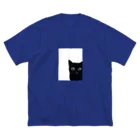 WAMI ARTの窓の黒猫 ビッグシルエットTシャツ