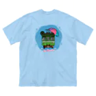 Train Kids! SOUVENIR SHOPのカエル電車「 雨♪」 ビッグシルエットTシャツ