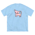 akane_art（茜音工房）のゆるチワワ（ピンク） Big T-Shirt