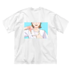 小梅。の【背面】しかく！ ビッグシルエットTシャツ