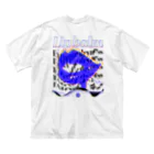 RIYA DAZOの唇ブチ切れ (bright) ビッグシルエットTシャツ