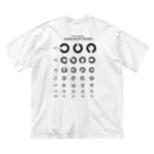 kg_shopの[☆両面] Visual Acuity Testing [ブラック] ビッグシルエットTシャツ