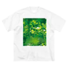 akane_art（茜音工房）の癒しの風景（クローバー） ビッグシルエットTシャツ