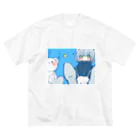 Toanaのくまくましろ ビッグシルエットTシャツ