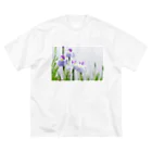 akane_art（茜音工房）の癒しの風景（花菖蒲） ビッグシルエットTシャツ