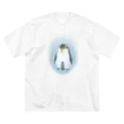 akane_art（茜音工房）のいきものイラスト（皇帝ペンギンの親子） ビッグシルエットTシャツ