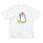 akane_art（茜音工房）のいきものイラスト（ニワトリの親子） Big T-Shirt