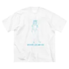 Ran Oishi ShopのIllustration "NEVER LET ME GO ＜ブルー＞"  ビッグシルエットTシャツ