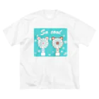 little lion house公式ショップ（大人のためのねこ）の大人のためのねこ型ポータブル扇風機 ビッグシルエットTシャツ