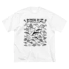 猫と釣り人のSaltwater fish_3K ビッグシルエットTシャツ